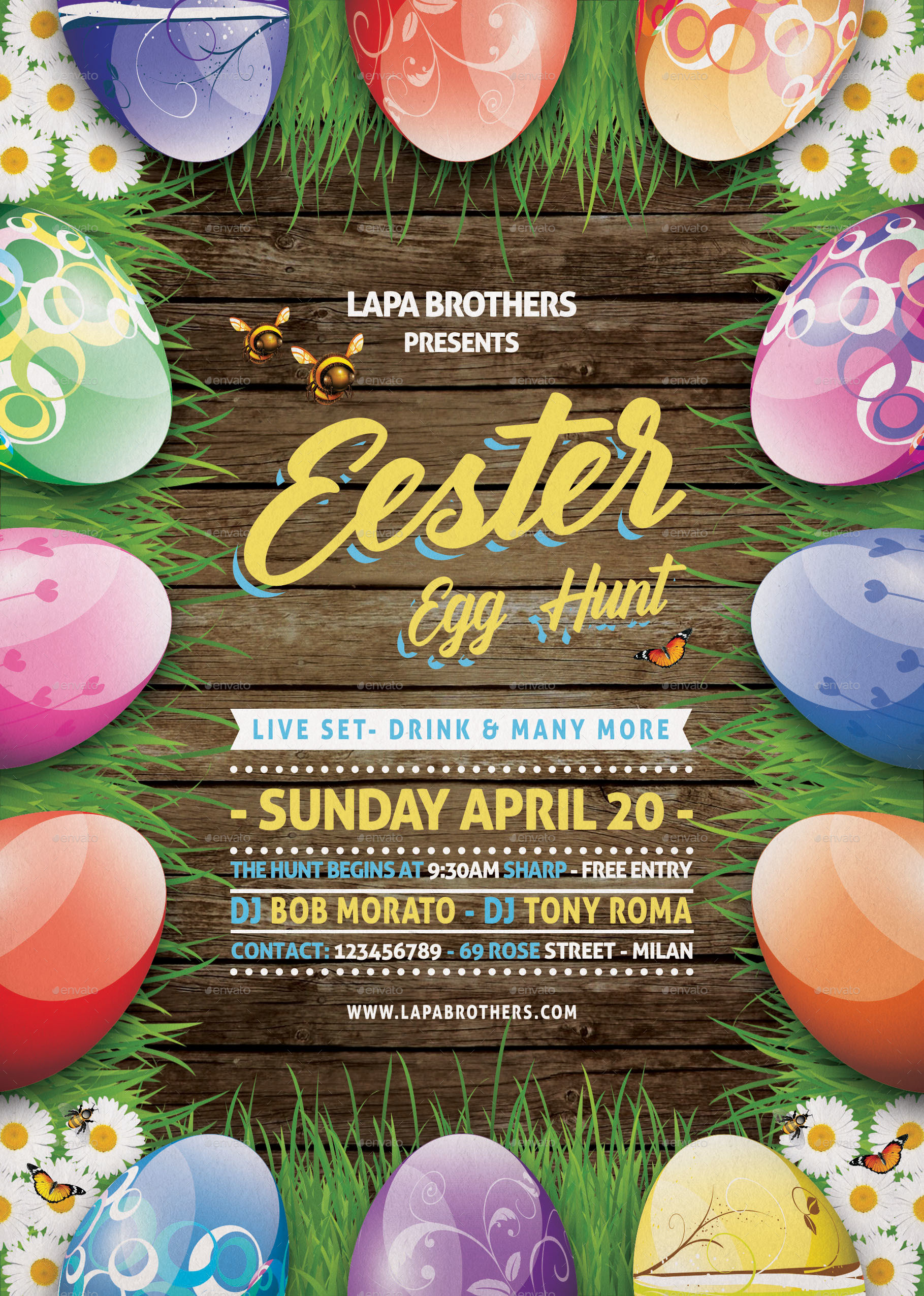 Free Printable Easter Egg Hunt Flyers